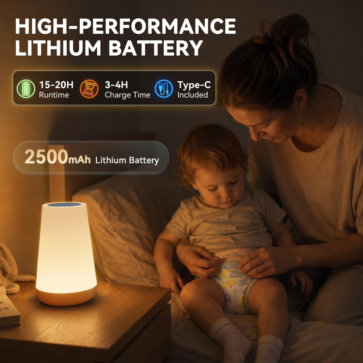 Auxmir M4 RGB Touch Bedside Night Light with Remote - Image 4
