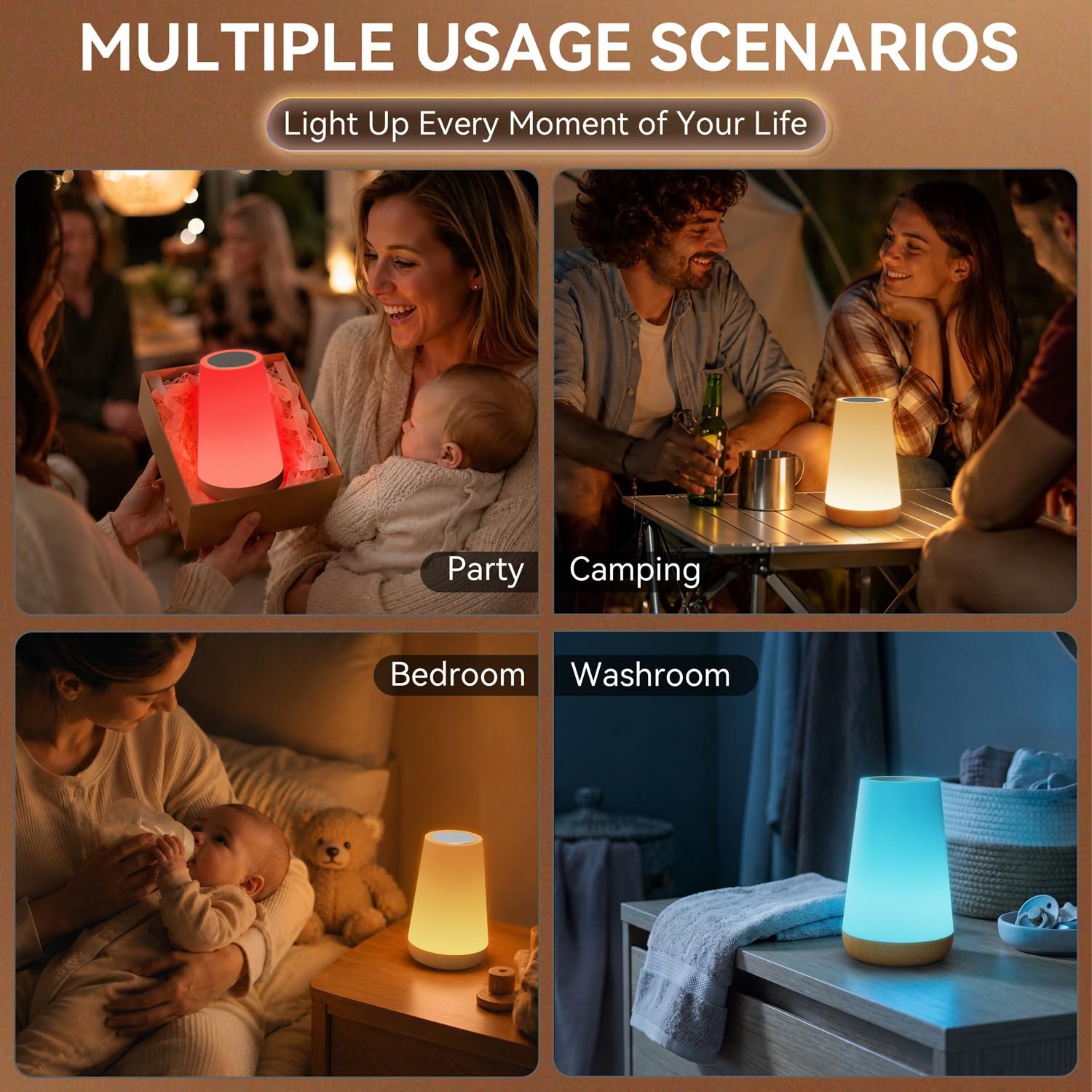 Auxmir M4 RGB Touch Bedside Night Light with Remote - Image 9