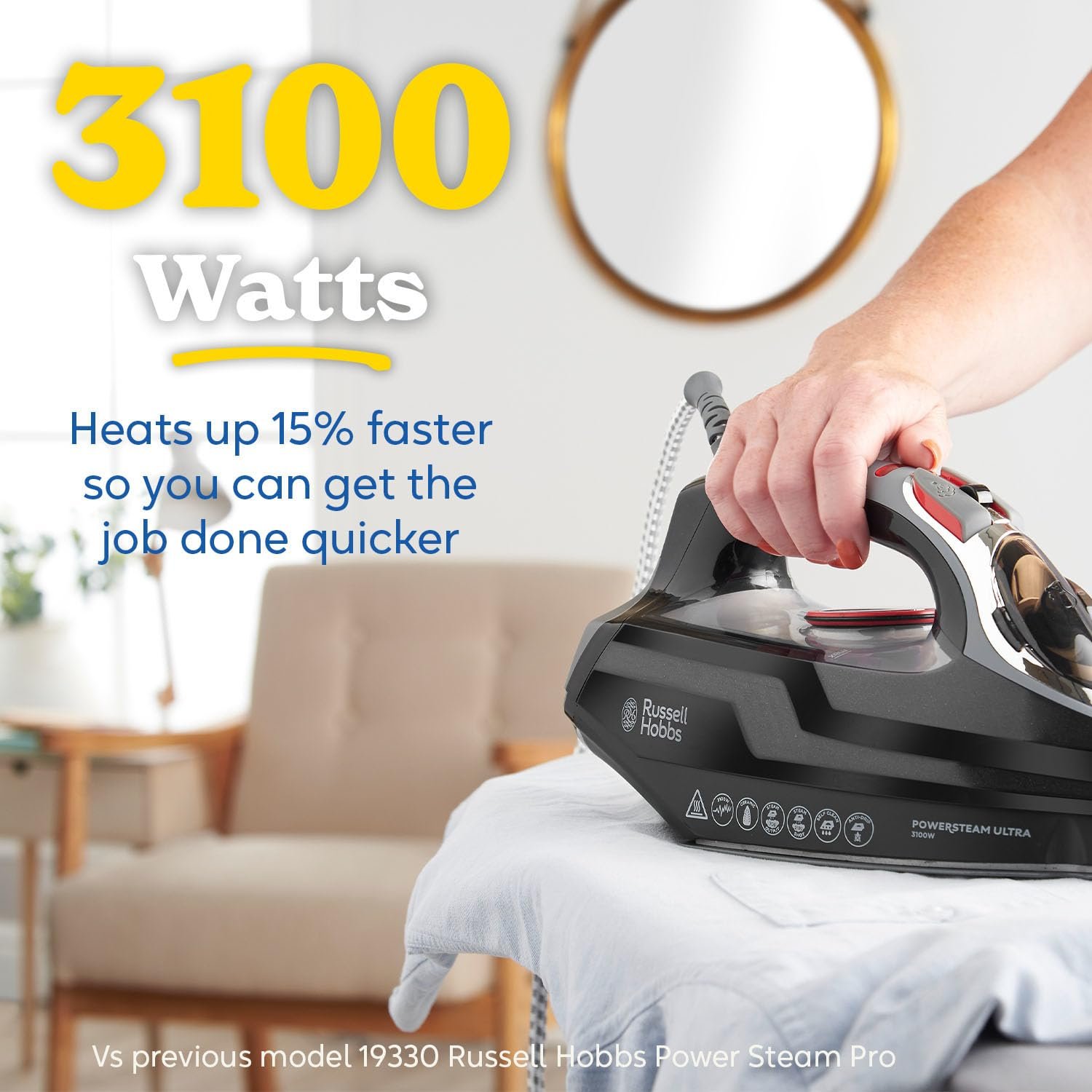 Russell Hobbs Powersteam Ultra Steam Iron 20630, 3100W, 350ml - Image 2